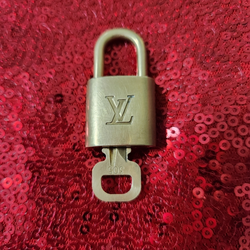 Louis Vuitton Goldtone Lock and Key Number 305